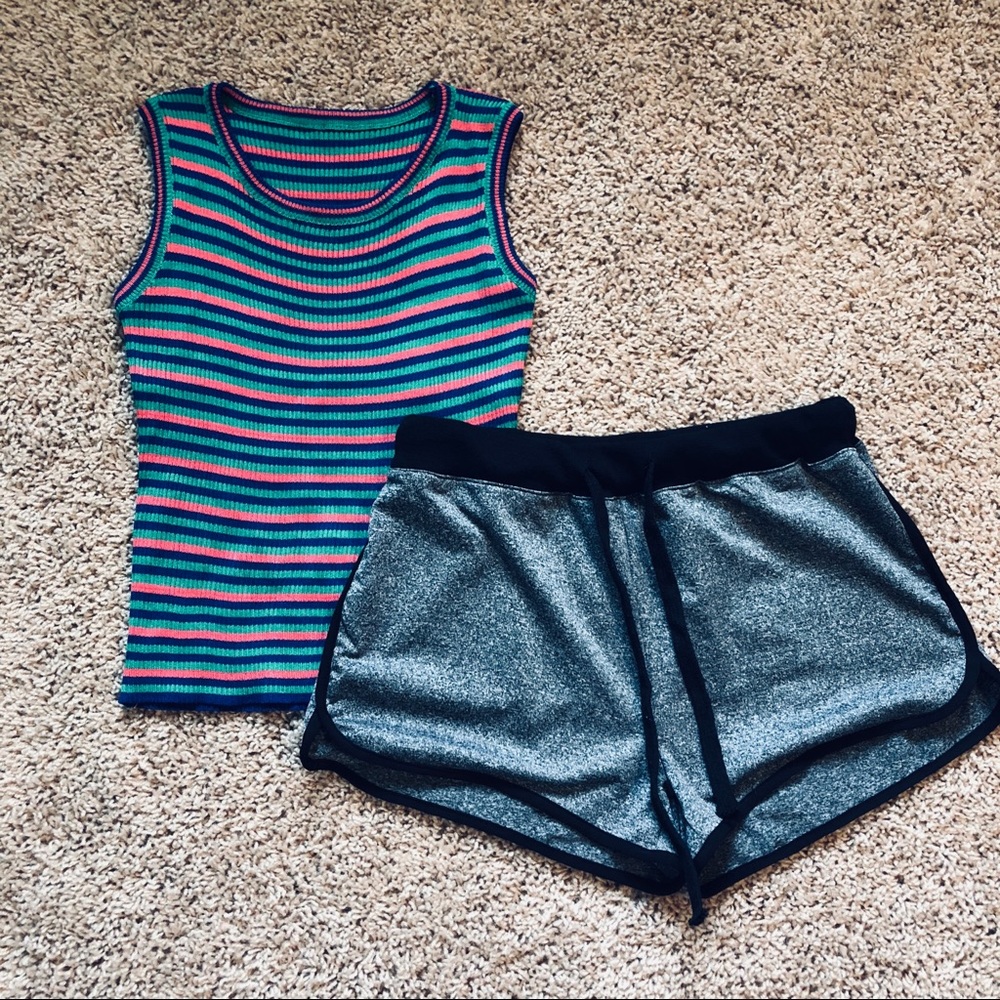 Zaful Tank and Track Shorts